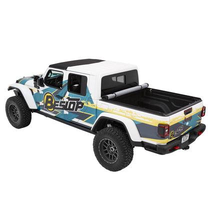 BESTOP | EZ-Roll Soft Tonneau '20-26 Gladiator For 5 ft. bed Black Diamond Bestop | 19280-35 on a truck bed.