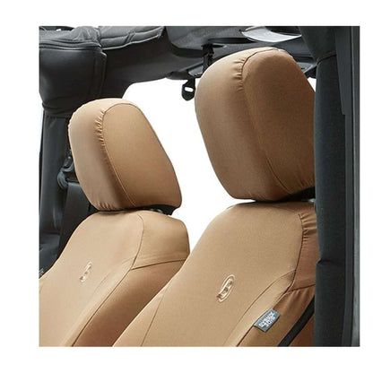 BESTOP | Jeep Wrangler Seat Covers For Jeep 2007-2012 Wrangler JK 4 Door Front Premium Vinyl Fabric Tan Bestop | 29280-04