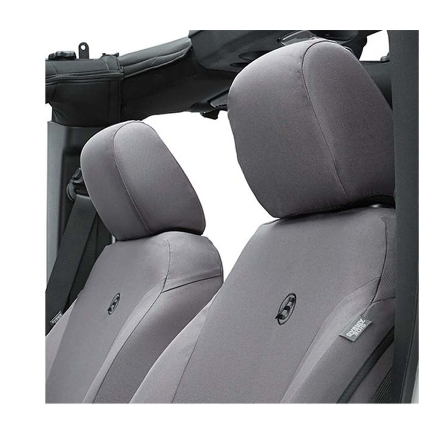 BESTOP | Jeep Wrangler Seat Covers For Jeep 2007-2012 Wrangler JK 4 Door Front Premium Vinyl Fabric Charcoal Bestop | 29280-09