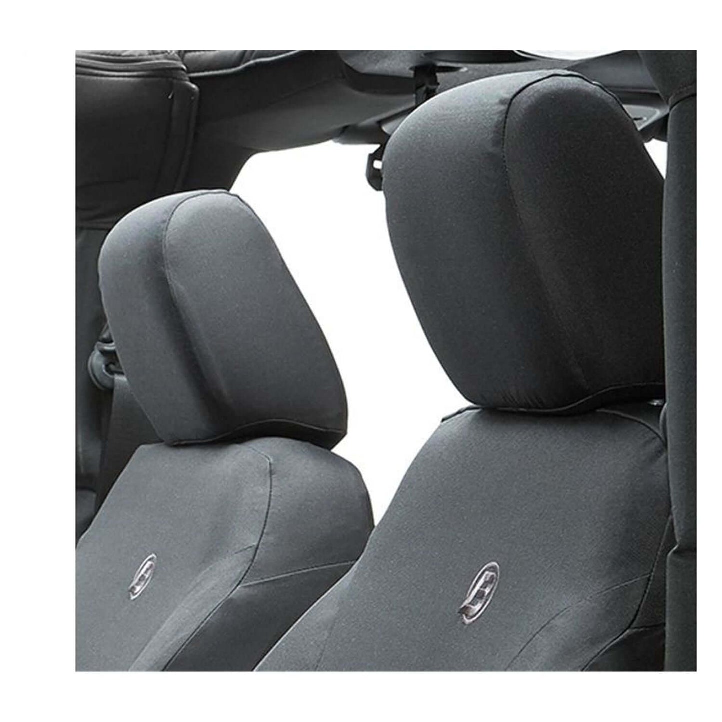 BESTOP | Jeep Wrangler Seat Covers For Jeep 2007-2012 Wrangler JK 4 Door Front Premium Vinyl Fabric Black Diamond Bestop | 29280-35