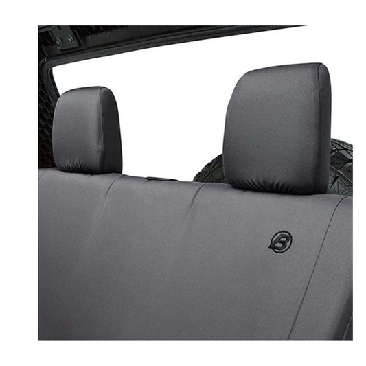 BESTOP | Jeep Wrangler Seat Covers For Jeep 2008-2012 Wrangler JK 4 Door Rear Premium Vinyl Fabric Black Diamond Bestop | 29281-35