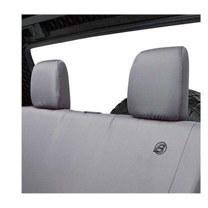 BESTOP | Jeep Wrangler Seat Covers For Jeep 2007-2018 Wrangler JK 2 Door Rear Premium Vinyl Fabric Charcoal Bestop | 29282-09