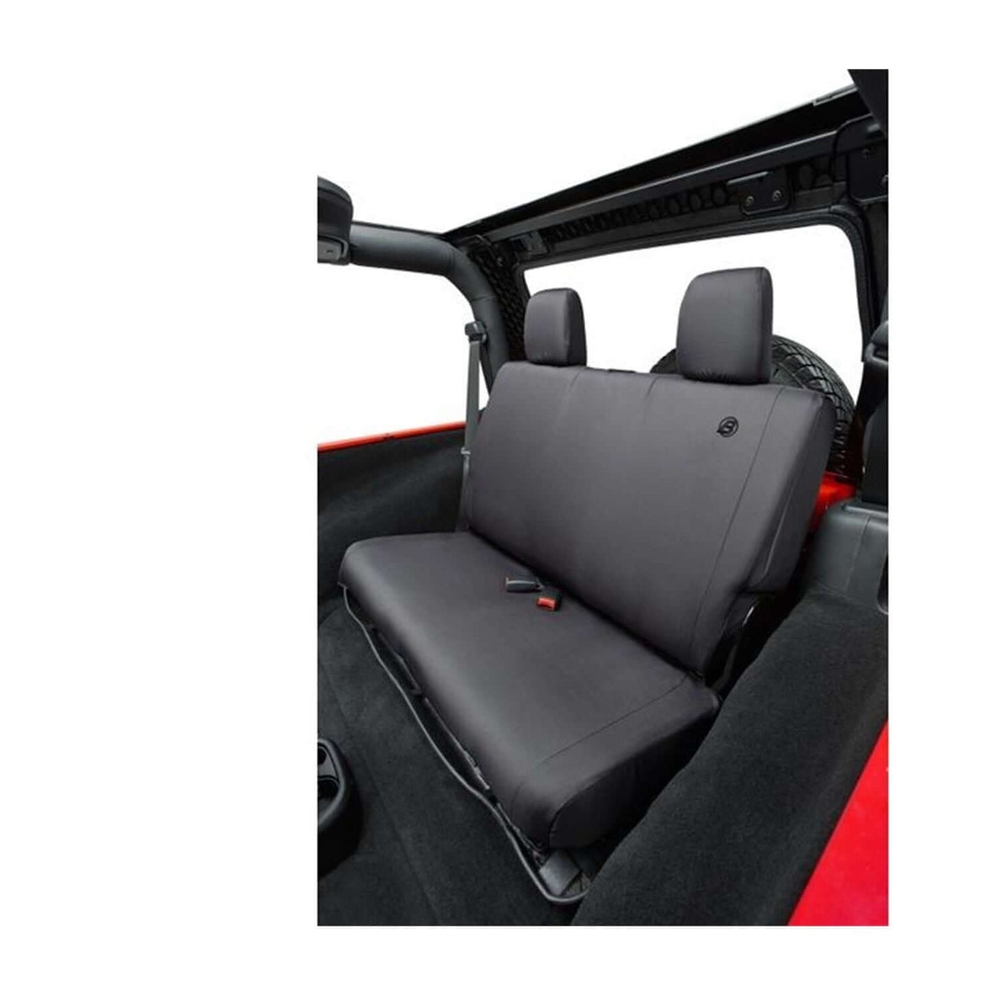 BESTOP | Jeep Wrangler Seat Covers For Jeep 2007-2018 Wrangler JK 2 Door Rear Premium Vinyl Fabric Black Diamond Bestop | 29282-35