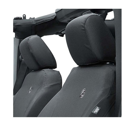 BESTOP | Jeep Wrangler Seat Covers For Jeep 2013-2018 Wrangler JK 4 Door Front Premium Vinyl Fabric Black Diamond Bestop | 29283-35