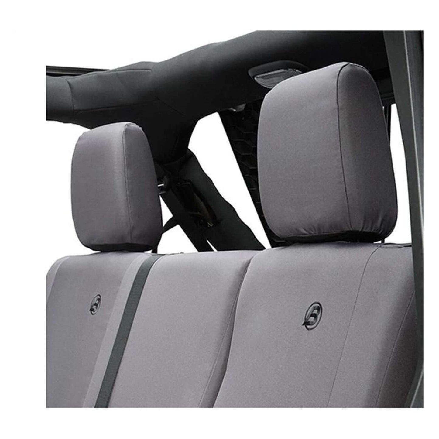 BESTOP | Jeep Wrangler Seat Covers For Jeep 2007, 2013-2018 Wrangler JK 4 Door Rear Premium Vinyl Fabric Charcoal Bestop | 29284-09