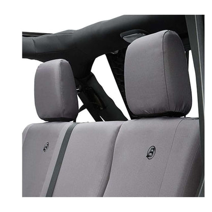 BESTOP | Jeep Wrangler Seat Covers For Jeep 2007, 2013-2018 Wrangler JK 4 Door Rear Premium Vinyl Fabric Charcoal Bestop | 29284-09