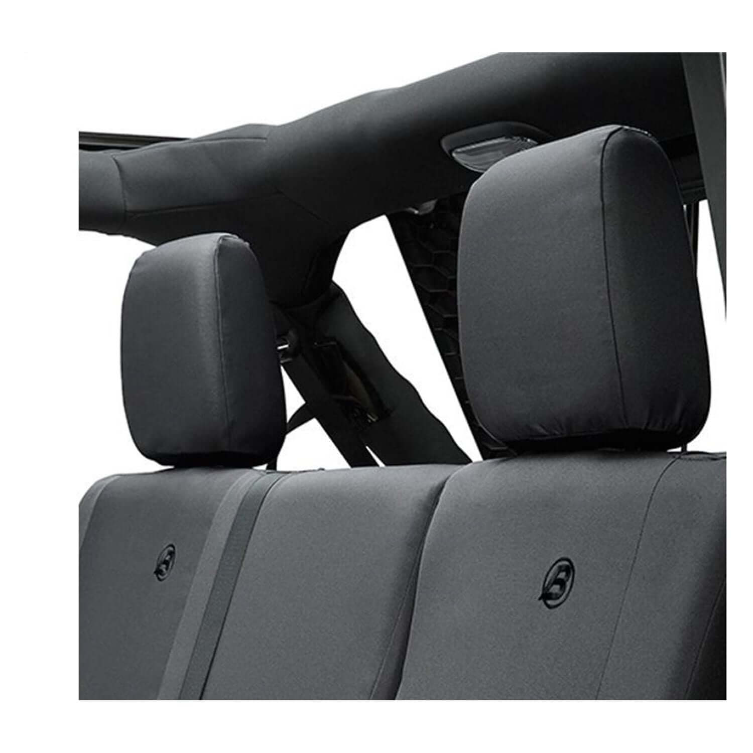 BESTOP | Jeep Wrangler Seat Covers For Jeep 2007, 2013-2018 Wrangler JK 4 Door Rear Premium Vinyl Fabric Black Diamond Bestop | 29284-35