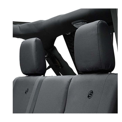 BESTOP | Jeep Wrangler Seat Covers For Jeep 2007, 2013-2018 Wrangler JK 4 Door Rear Premium Vinyl Fabric Black Diamond Bestop | 29284-35