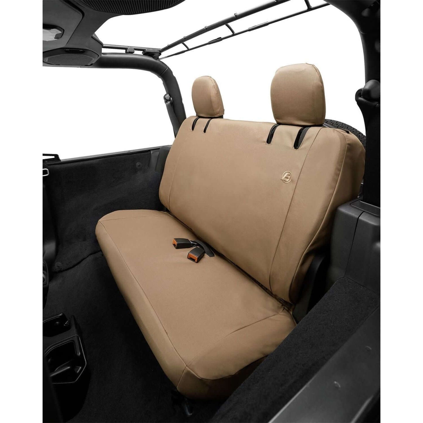 BESTOP | Jeep Wrangler Seat Covers For Jeep 2018-2023 Wrangler JL 2 Door Rear Premium Vinyl Fabric Tan Bestop | 29292-04