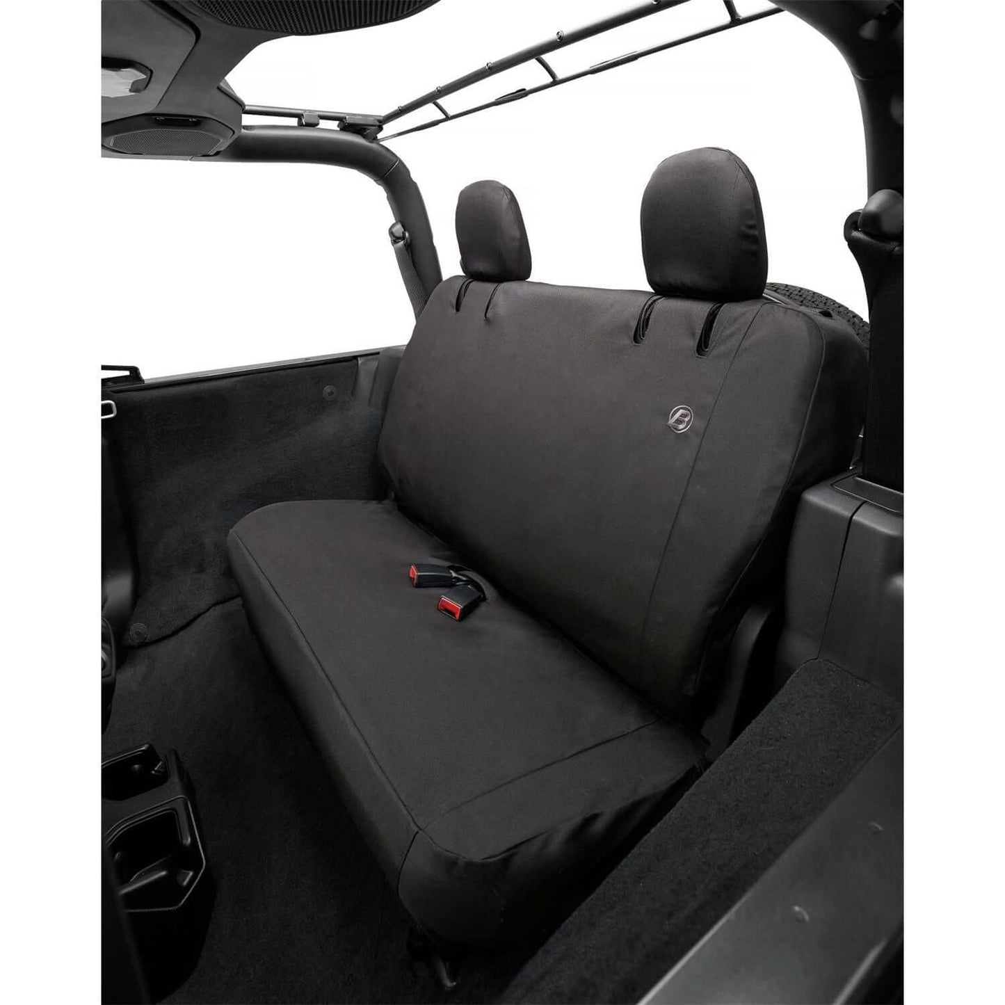 BESTOP | Jeep Wrangler Seat Covers For Jeep 2018-2023 Wrangler JL 2 Door Rear Premium Vinyl Fabric Black Diamond Bestop | 29292-35
