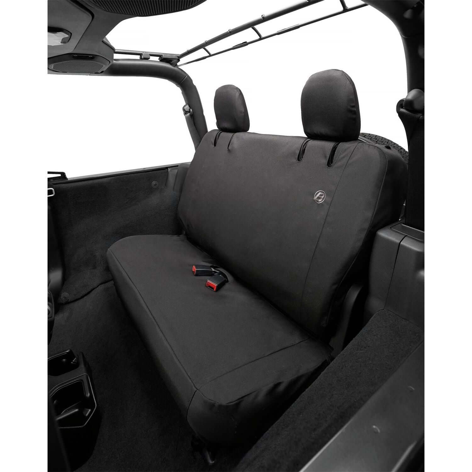 BESTOP | Jeep Wrangler Seat Covers For Jeep 2018-2023 Wrangler JL 2 Door Rear Premium Vinyl Fabric Black Diamond Bestop | 29292-35