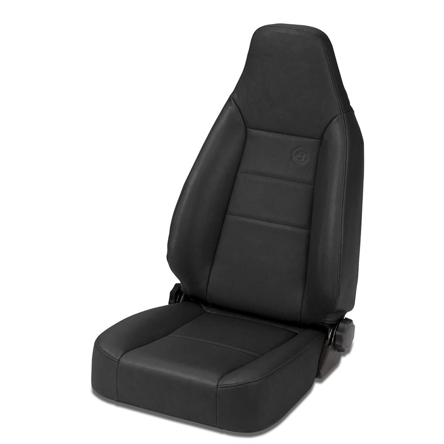 BESTOP | Jeep Bucket Seats Trailmax II Sport Front High Back Bucket Seat For Jeep 1976-1986 CJ7 All Vinyl Black Crush Bestop | 39434-01