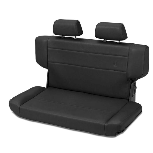 BESTOP | Jeep Rear Bench Seat Trailmax II Fold-N-Tumble Seat For Jeep 1997-2006 Wrangler TJ All Vinyl Black Crush Bestop | 39435-01