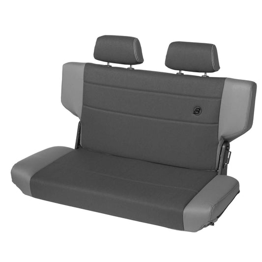 BESTOP | Jeep Rear Bench Seat Trailmax II Fold-N-Tumble Seat For Jeep 1997-2006 Wrangler TJ All Vinyl Charcoal/Gray Bestop | 39435-09