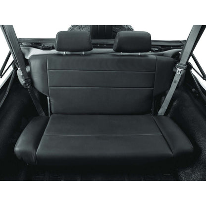 BESTOP | Jeep Rear Bench Seat Trailmax II Fold-N-Tumble Seat For Jeep 1955-1983 CJ5 All Vinyl Black Crush Bestop | 39440-01