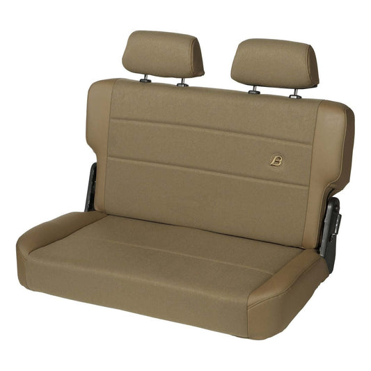 BESTOP | Jeep Rear Bench Seat Trailmax II Fold-N-Tumble Seat For Jeep 1955-1983 CJ5 Center Fabric Insert Spice Bestop | 39441-37