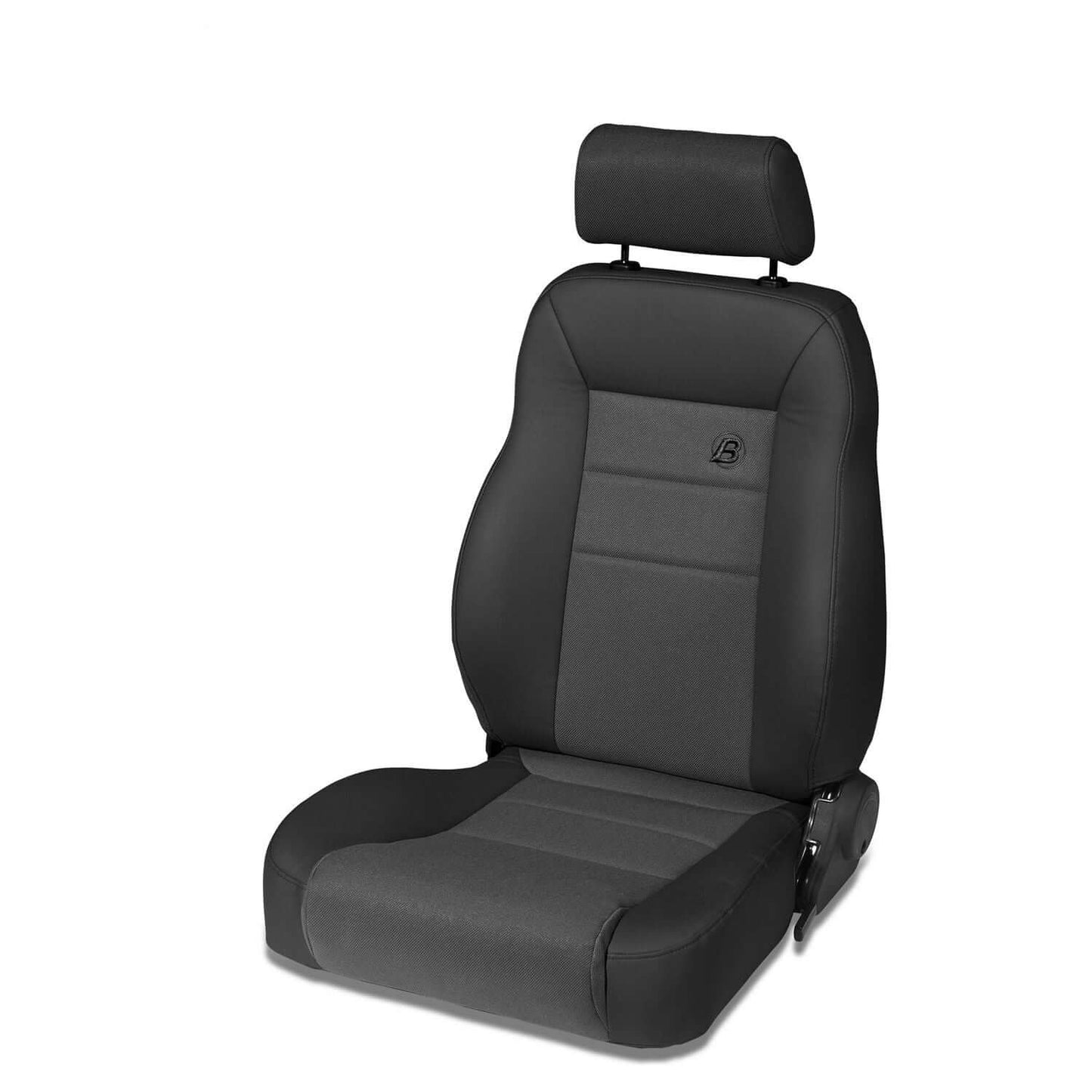 BESTOP | Jeep Trailmax II Pro Front Passenger Seat For Jeep 1976-1986 CJ7 Center Fabric Insert Black Denim Bestop | 39460-15