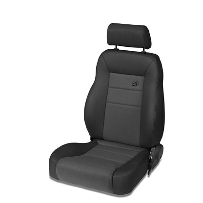 BESTOP | Jeep Trailmax II Pro Front Passenger Seat For Jeep 1976-1986 CJ7 Center Fabric Insert Black Denim Bestop | 39460-15