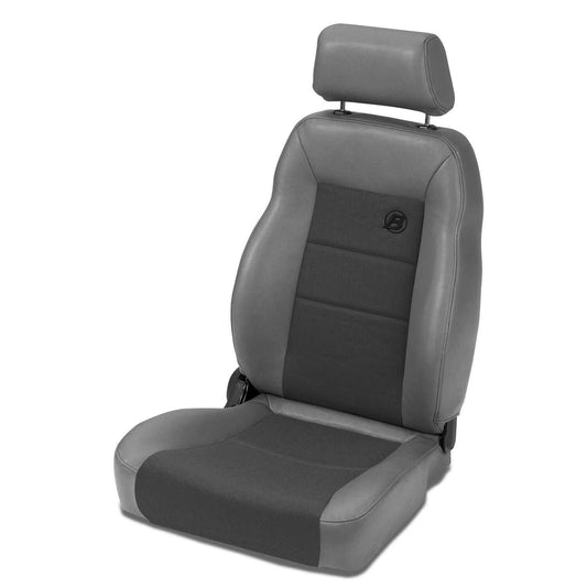 BESTOP | Jeep Seat Trailmax II Pro Front Driver Seat For Jeep 1976-1986 CJ7 Center Fabric Insert Charcoal/Gray Bestop | 39461-09