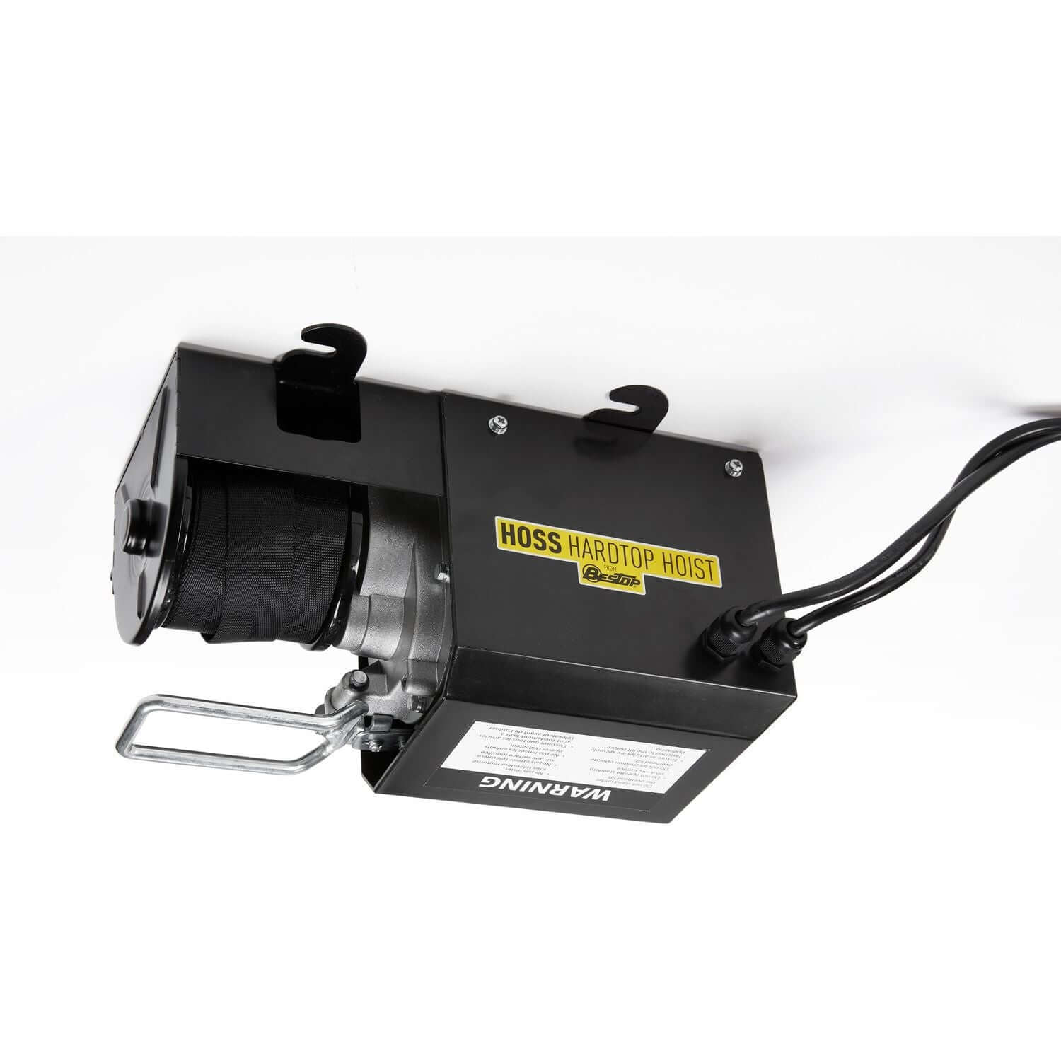BESTOP | HOSS Hardtop Hoist Jeep 2018-26 Wrangler JL Black Bestop | 42820-01 overhead view of hoist system.