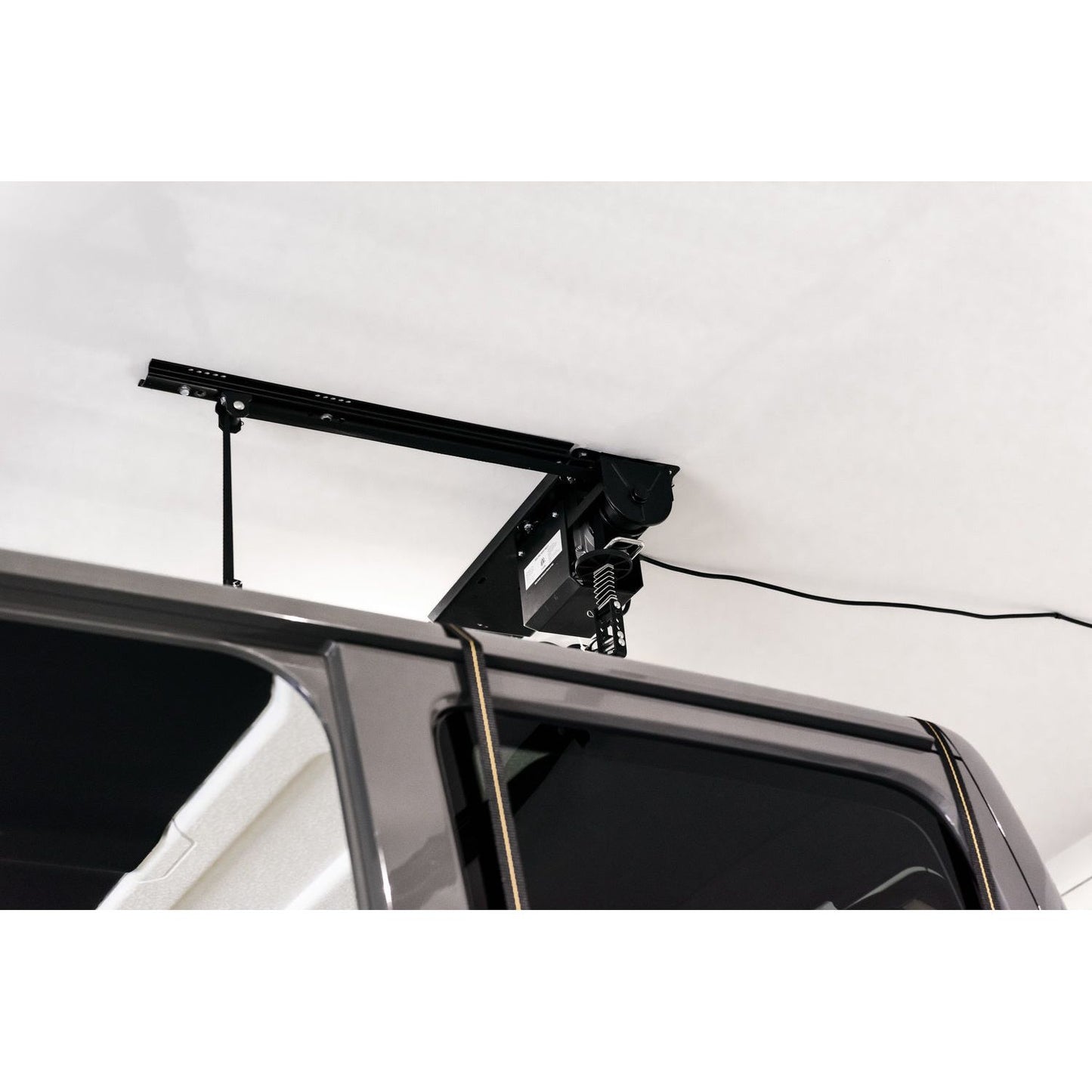 BESTOP | HOSS Hardtop Hoist Jeep 2018-26 Wrangler JL Black Bestop | 42820-01 installed on ceiling