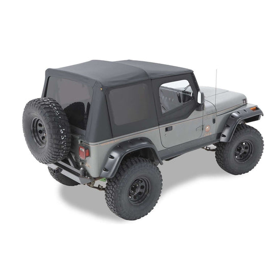 Jeep 1987 Wrangler YJ with BESTOP | Replace-A-Top for OEM Hardware For Jeep 1987 Wrangler YJ Clear Black Crush Door Skins Included Bestop | 51119-01