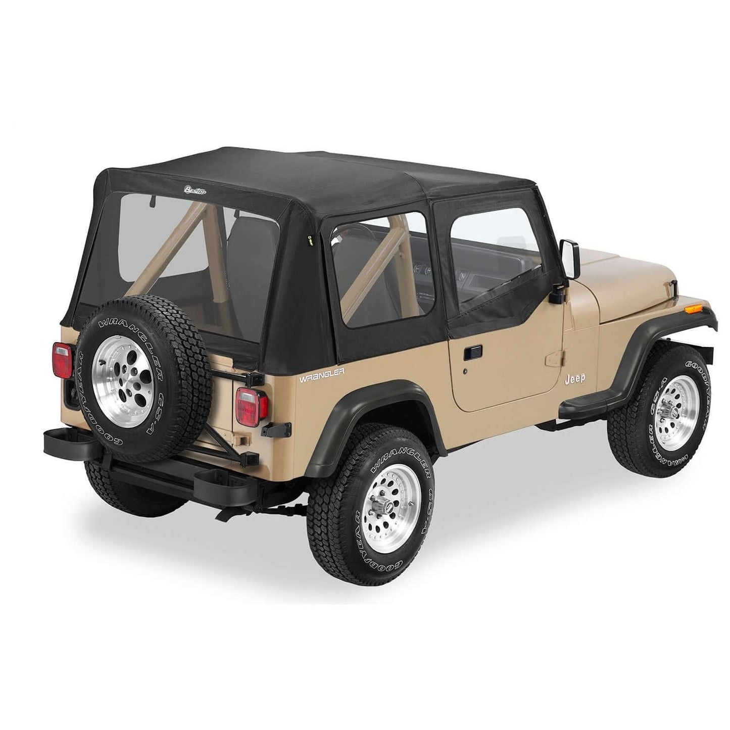 BESTOP | Replace-A-Top for OEM Hardware For Jeep 1988-1995 Wrangler YJ Clear Black Denim Door Skins Included Bestop | 51120-15