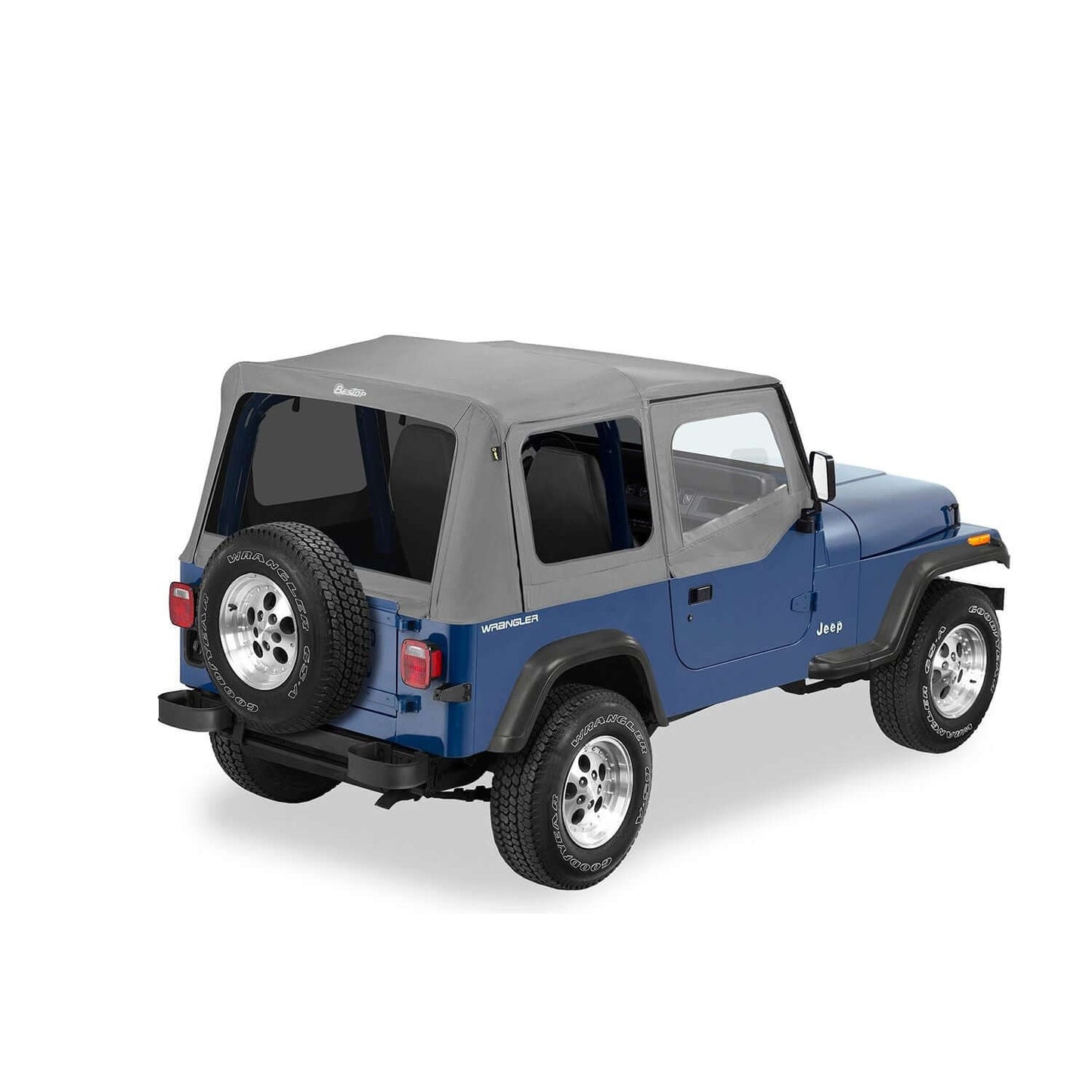 BESTOP | Replace-A-Top for OEM Hardware For Jeep 1988-1995 Wrangler YJ Tinted Charcoal/Gray Door Skins Included Bestop | 51123-09