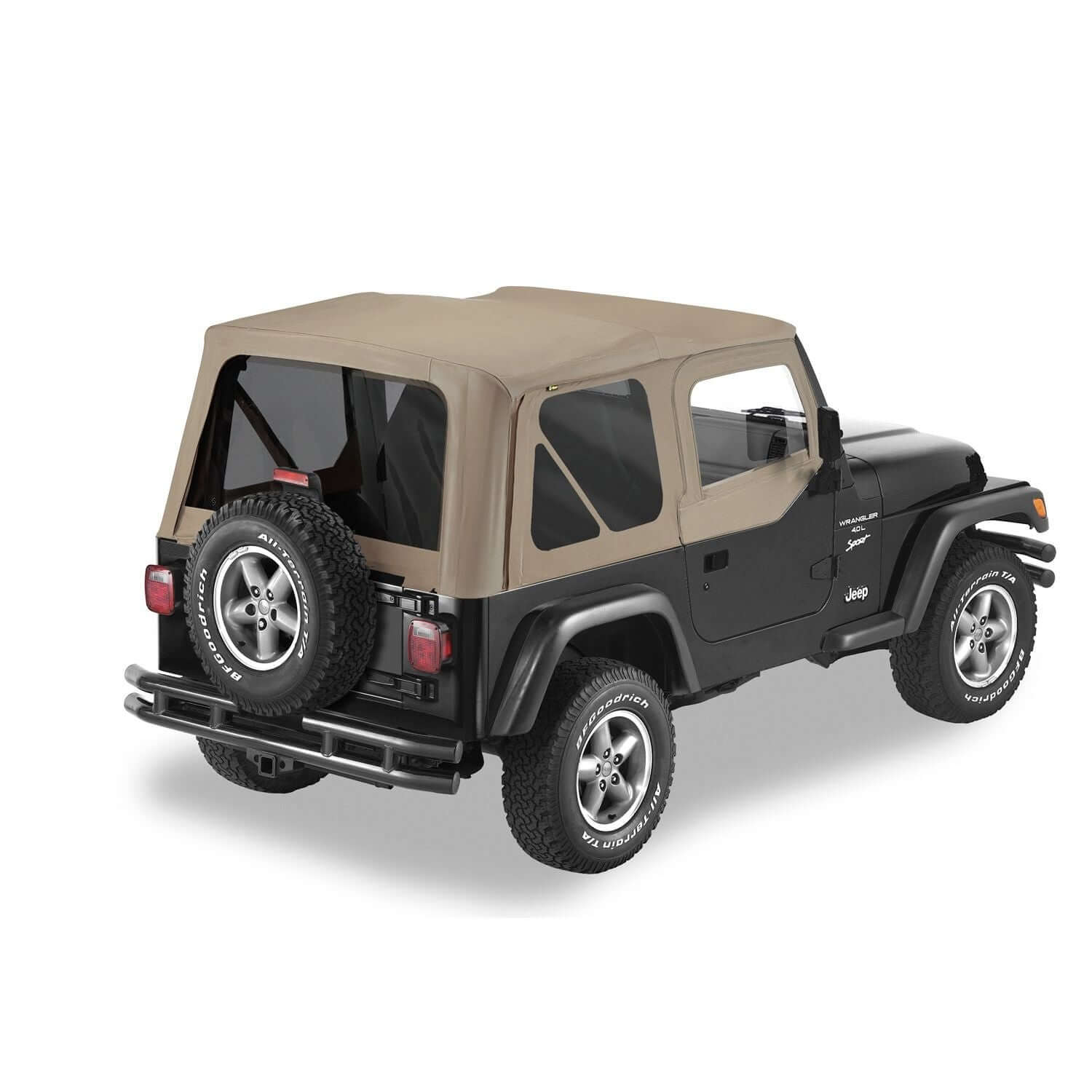 BESTOP | Replace-A-Top for OEM Hardware For Jeep 1997-2002 Wrangler TJ Tinted Dark Tan Door Skins Included Bestop | 51124-33