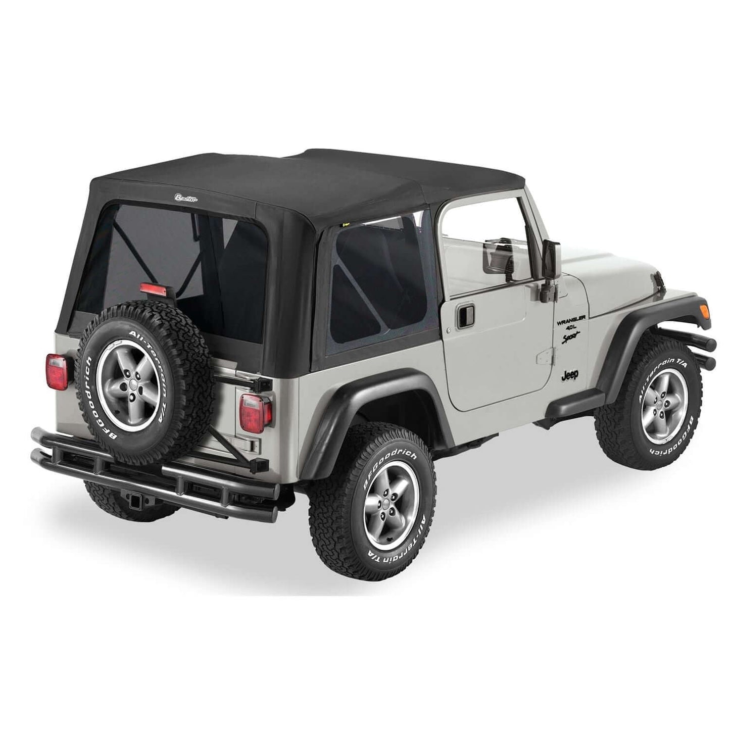 BESTOP | Replace-A-Top for OEM Hardware For Jeep 2003-2006 Wrangler TJ Tinted Black Diamond No Door Skins Included Bestop | 51193-35