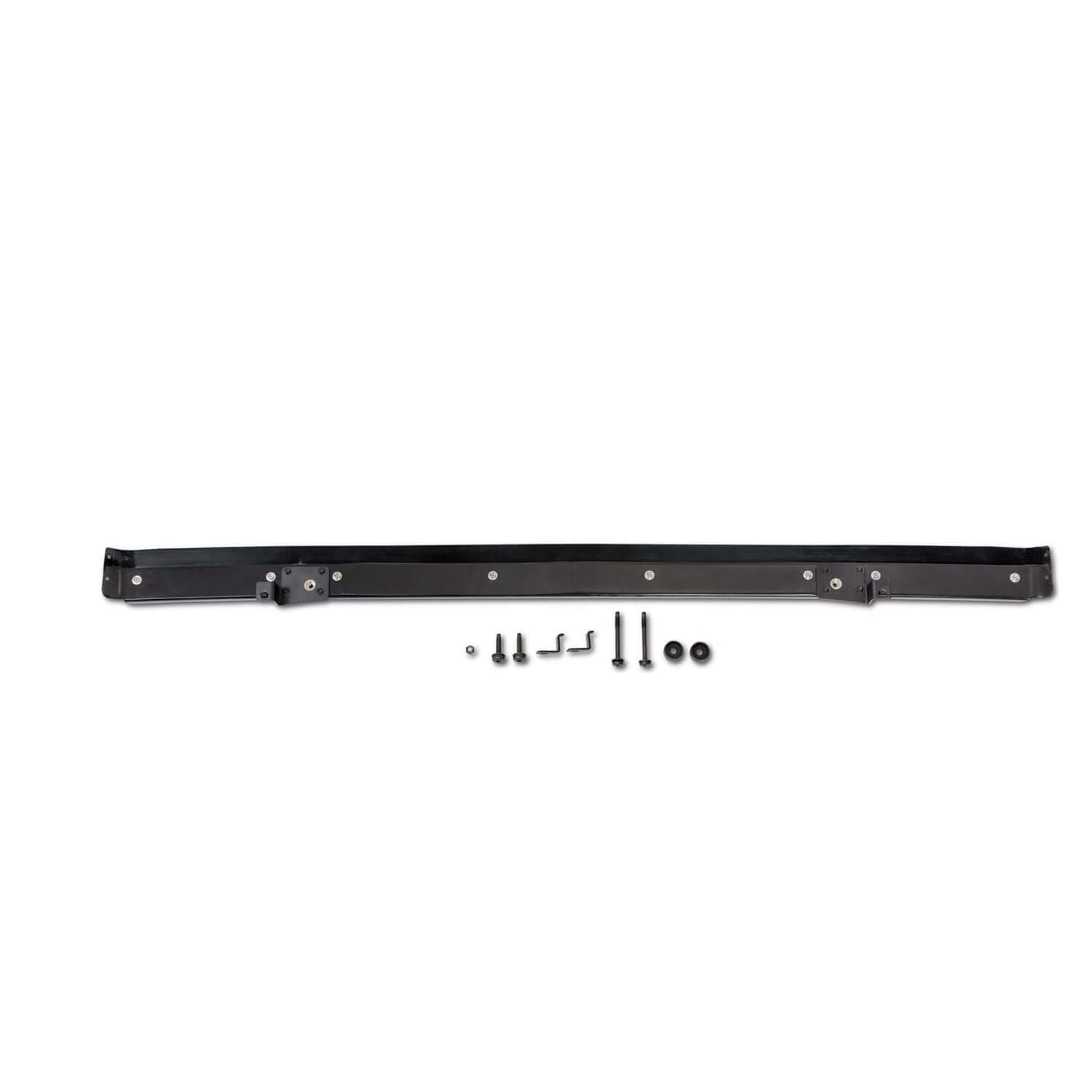 Windshield Channel Black 1 pc. No Drill Header Style Design I 51244-01 with installation hardware for Jeep.