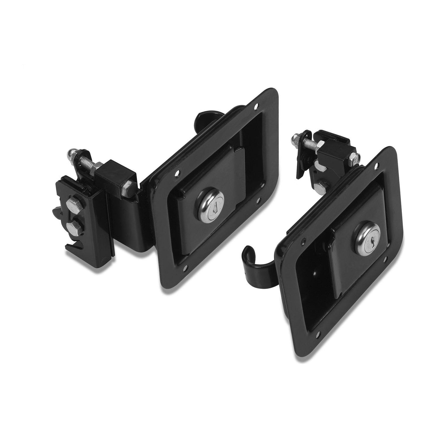 BESTOP | Jeep Door Handle Latches For Jeep Jeep 1997-2006 Wrangler TJ Black Steel Bestop | 51252-01, set of two with hardware.
