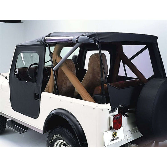 BESTOP | Tigertop Jeep Soft Top For Jeep 1976-1986 CJ7 Black Crush Bestop | 51408-01 installed on a Jeep.