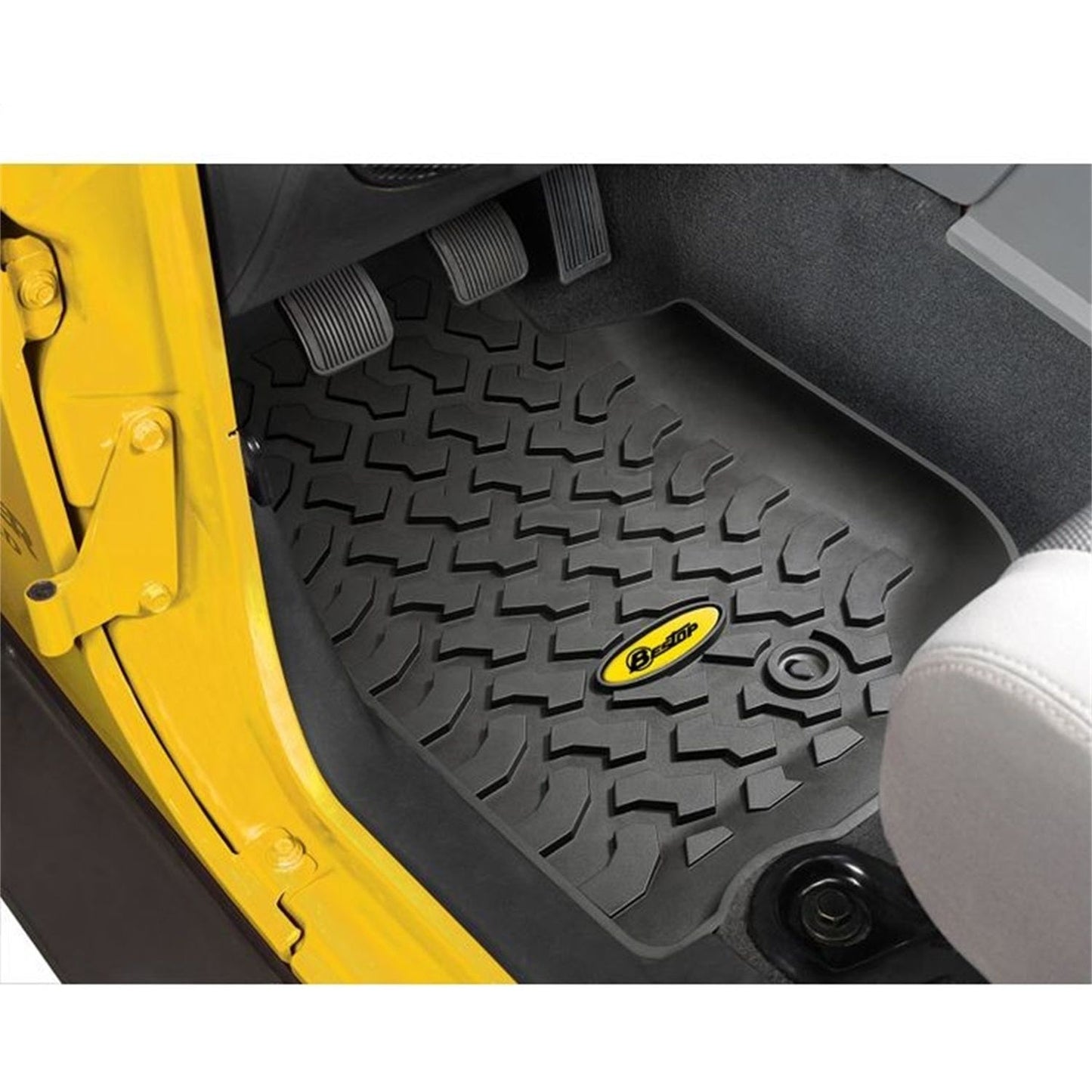 BESTOP | Jeep Front Floor Mats For Jeep 2007-2013 Wrangler JK Black Pair Bestop | 51500-01 installed in Jeep