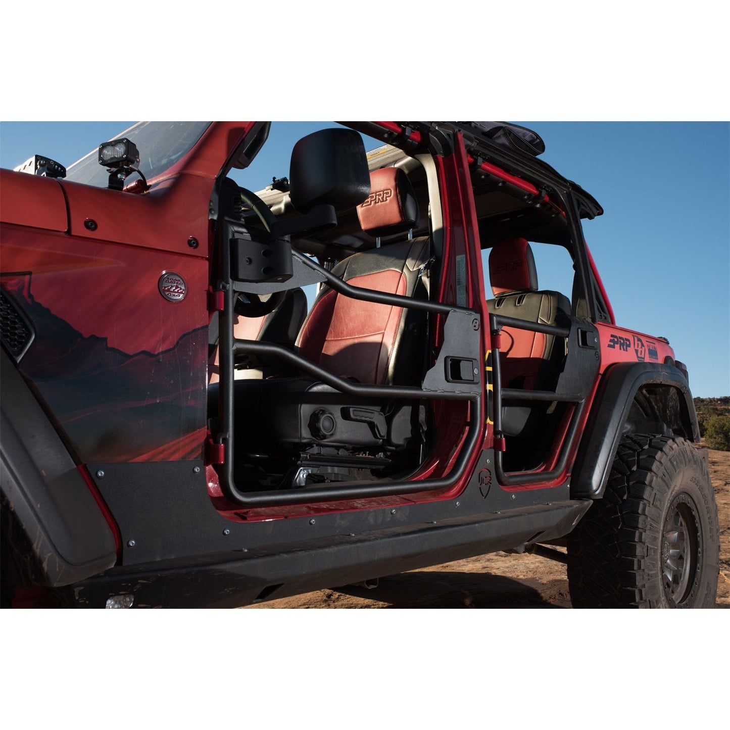 BESTOP | Element Doors Jeep '20-26 Gladiator '18-26 Wrangler JL Front Matte Black Bestop | 51740-01 installed on Jeep