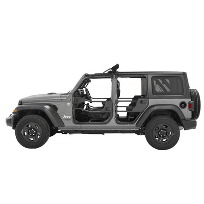 BESTOP | Element Doors Jeep '20-26 Gladiator '18-26 Wrangler JL 4-Door Rear Matte Black Bestop | 51741-01 on a Jeep Wrangler