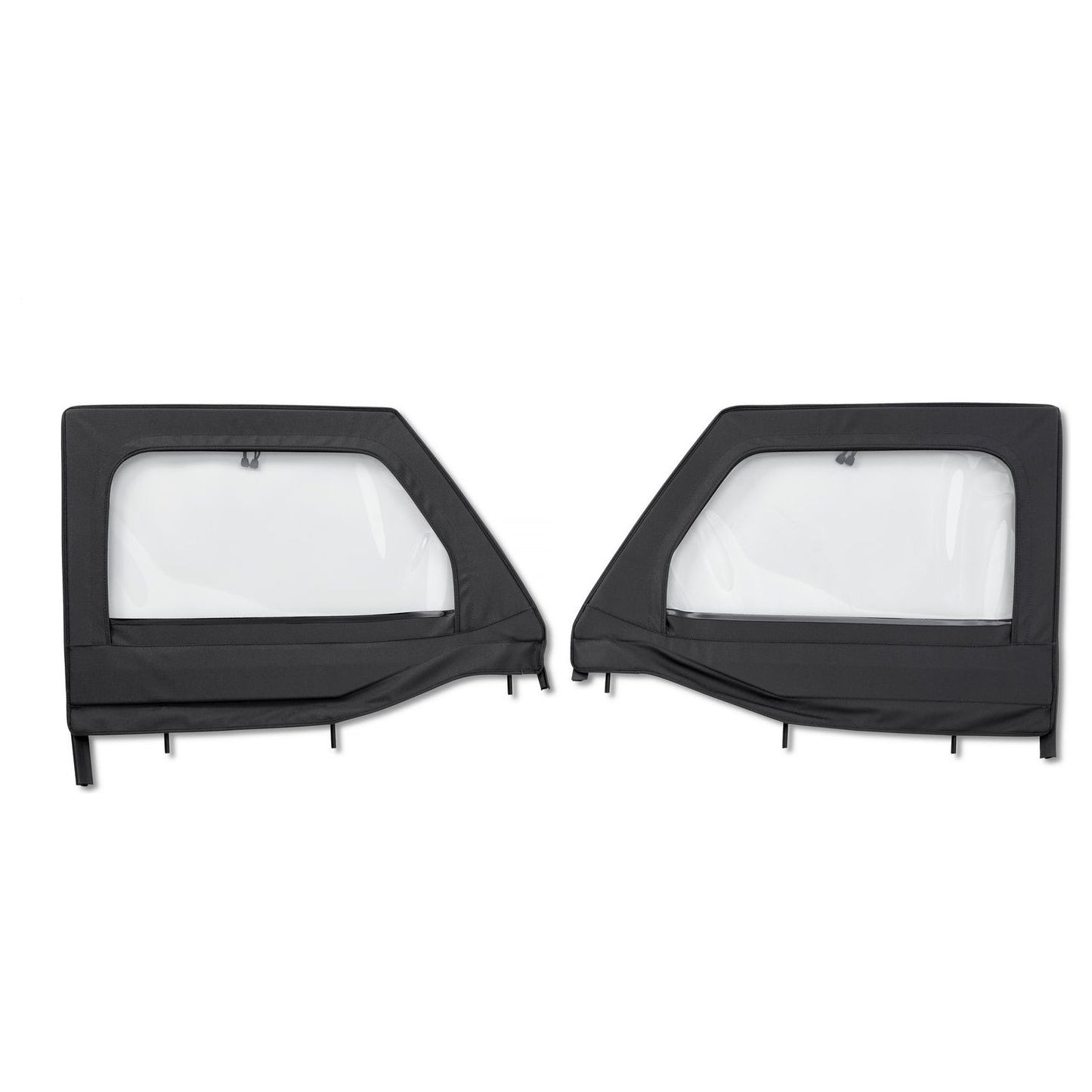 BESTOP | Element Upper Doors Jeep '20-26 Gladiator '18-26 Wrangler JL Front Black Diamond Bestop | 51742-35 - Upper fabric doors.