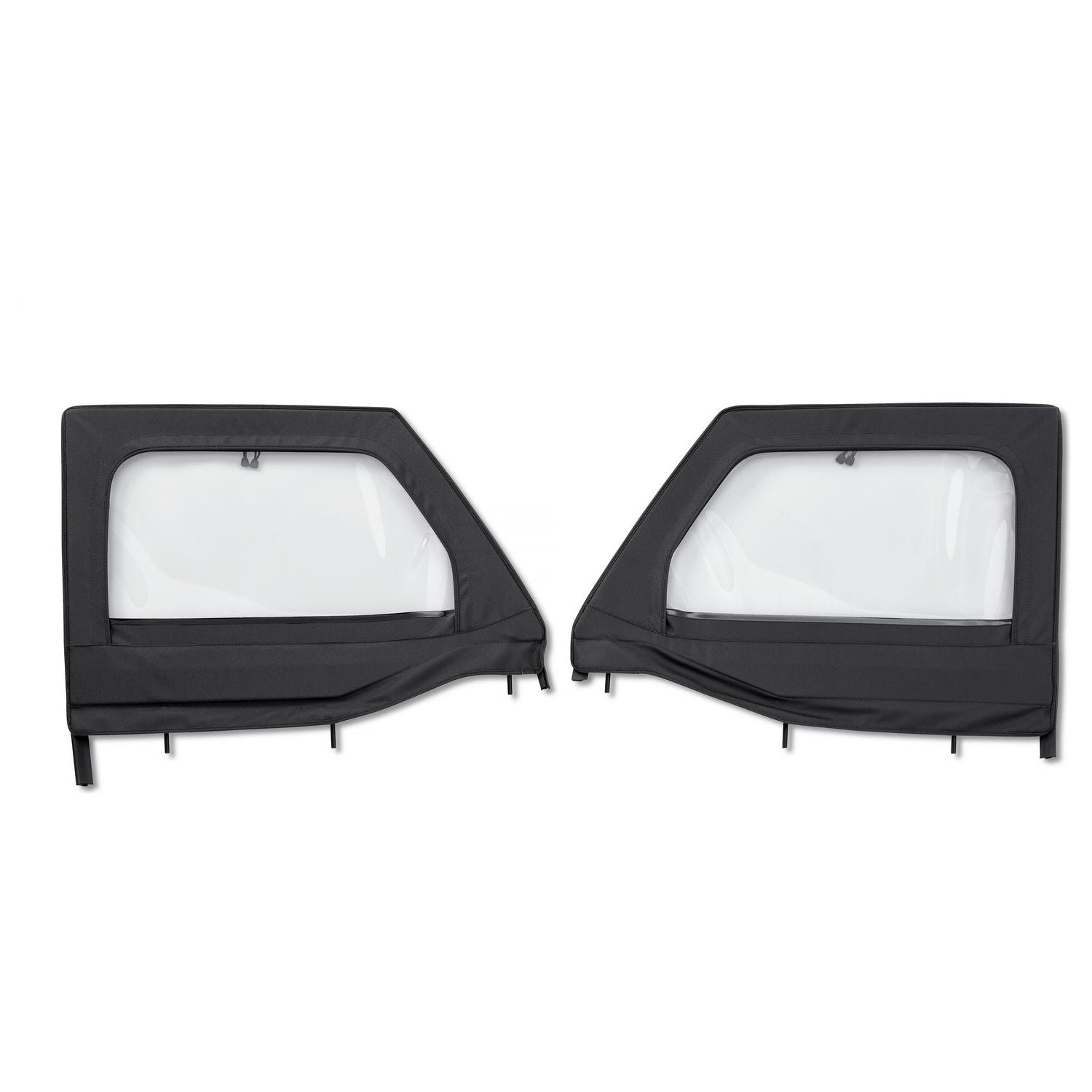 BESTOP | Element Upper Doors Jeep '20-26 Gladiator '18-26 Wrangler JL Front Black Diamond Bestop | 51742-35 - Upper fabric doors.