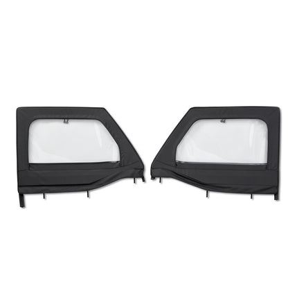 BESTOP | Element Upper Doors Jeep '20-26 Gladiator '18-26 Wrangler JL Front Black Diamond Bestop | 51742-35 - Upper fabric doors.