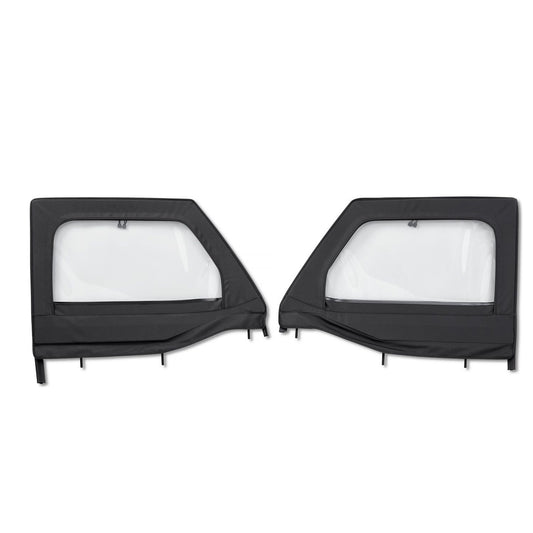 BESTOP | Element Upper Doors Jeep '20-26 Gladiator '18-26 Wrangler JL Front Black Diamond Bestop | 51742-35 - Upper fabric doors.