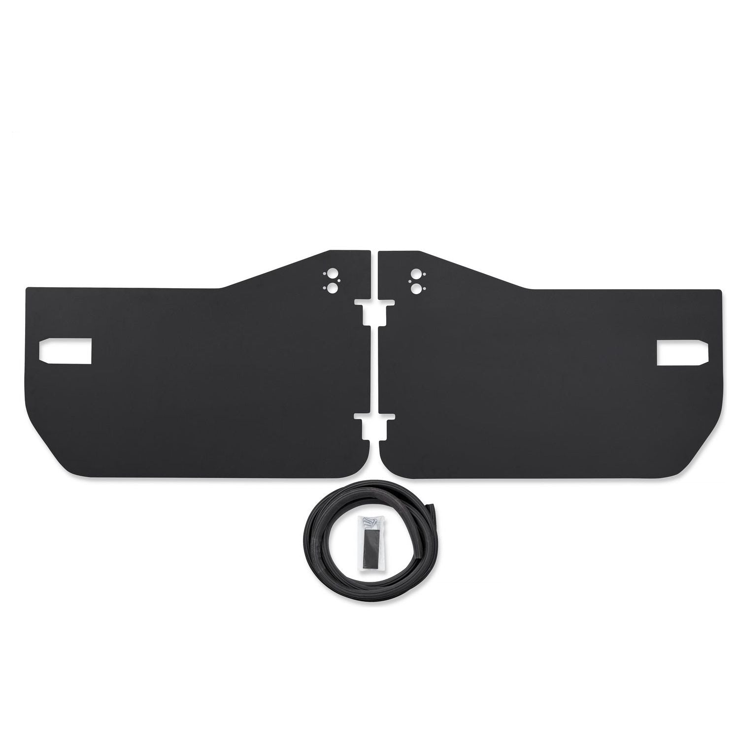 BESTOP | Element Panels Jeep '20-26 Gladiator '18-26 Wrangler JL Front Doors Black Bestop | 51744-01 image showing lower half doors.