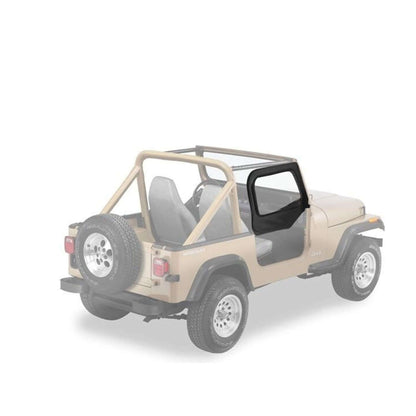 BESTOP | Rounded Upper Half Doors Rear Corner Jeep 1988-1995 Wrangler YJ Fits Supertop Classic 54599, 51599 Black Denim Bestop | 51780-15
