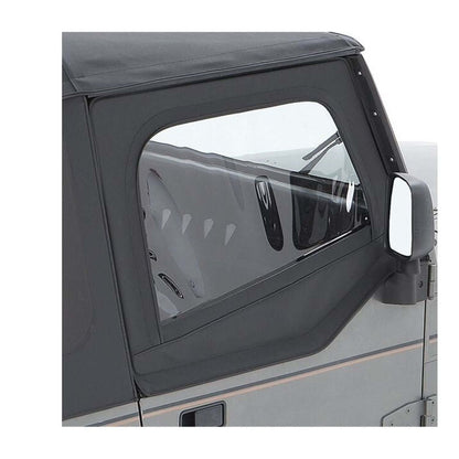 BESTOP | Square Upper Half Doors Rear Corner Jeep 1988-1995 Wrangler YJ Fits original factory hardware or Replace-A-Top Black Denim Bestop | 51782-15