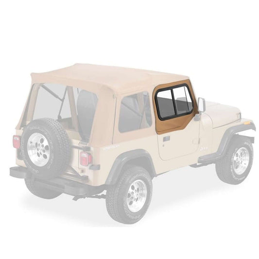 BESTOP | Rounded Upper Door Sliders Rear Corner Jeep 1988-1995 Wrangler YJ Fits Supertop, Sunrider or Halftop Spice Single Sliding Bestop | 51786-37