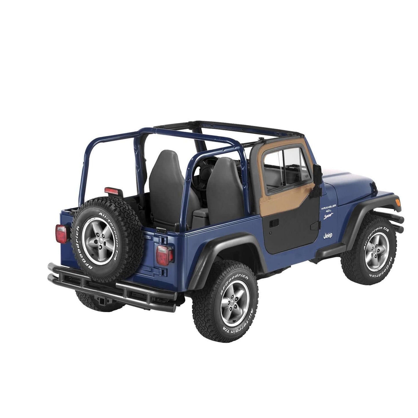BESTOP | Factory Soft Top and All Bestop Soft Tops Upper Door Sliders Jeep 1997-2006 Wrangler TJ Spice Dual Sliding Bestop | 51787-37