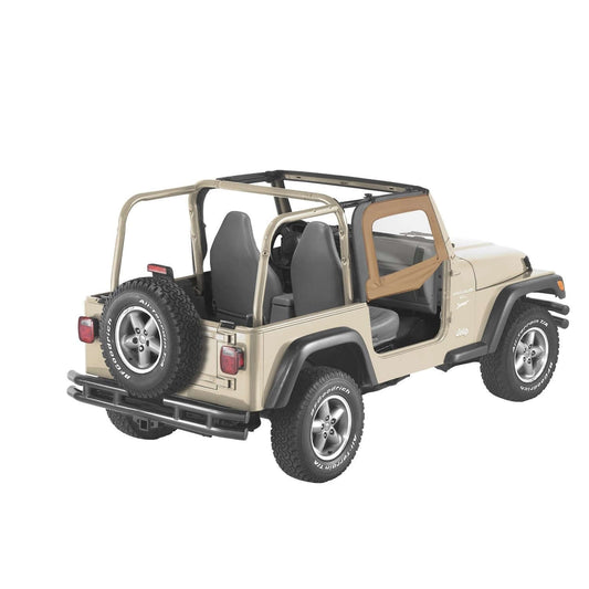 BESTOP | Half Doors Jeep 1997-2006 Wrangler TJ Spice Bestop | 51790-37 installed on a beige Jeep with soft top.