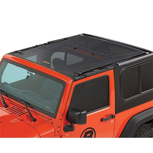 BESTOP | Jeep Wrangler Bikini Top Sun Extended Safari Style Bikini Top For Jeep 2007-2018 Wrangler JK 2 Door Mesh Bestop | 52402-11
