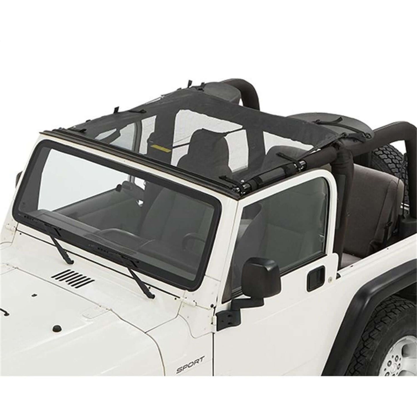 BESTOP | Jeep Wrangler Bikini Top Sun Standard Targa Style Bikini Top For Jeep 1997-2006 Wrangler TJ Mesh Fabric Bestop | 52403-11