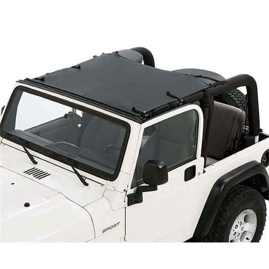 BESTOP | Jeep Wrangler Bikini Top Sun Standard Targa Style Bikini Top For Jeep 1997-2006 Wrangler TJ Black Diamond Fabric Bestop | 52403-35 on a Jeep.