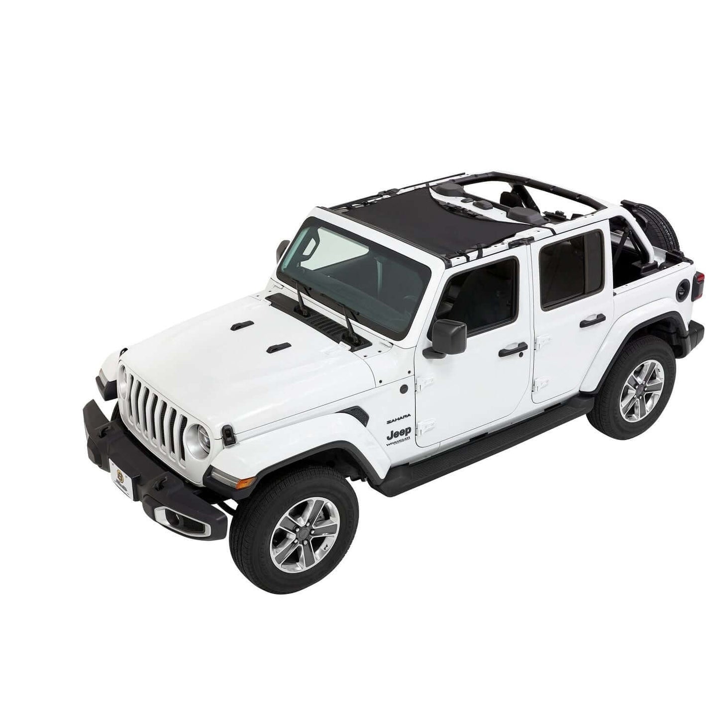 BESTOP | Sun Targa Bikini Jeep '20-26 Gladiator '18-26 Wrangler JL Mesh Bestop | 52410-11 on a white Jeep.